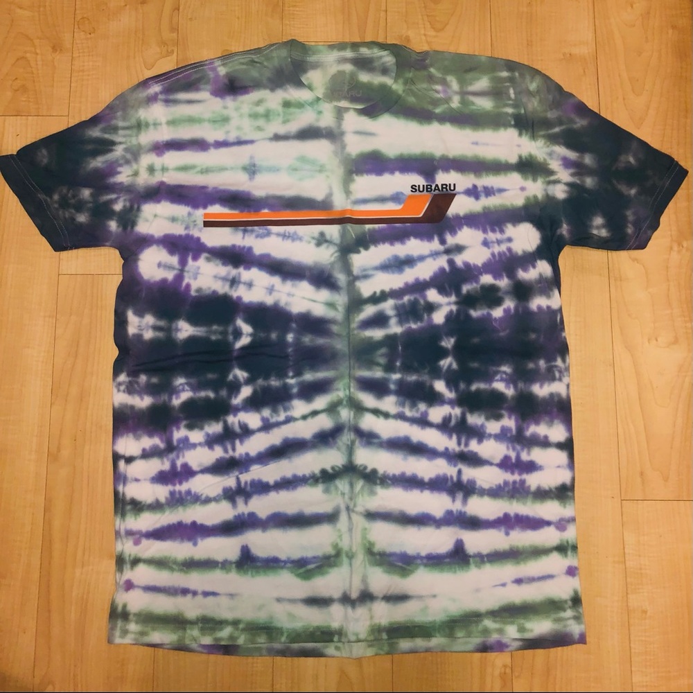 RETRO TIE-DYE SUBARU GEAR SHIRT NWOT RALLY SHIRT